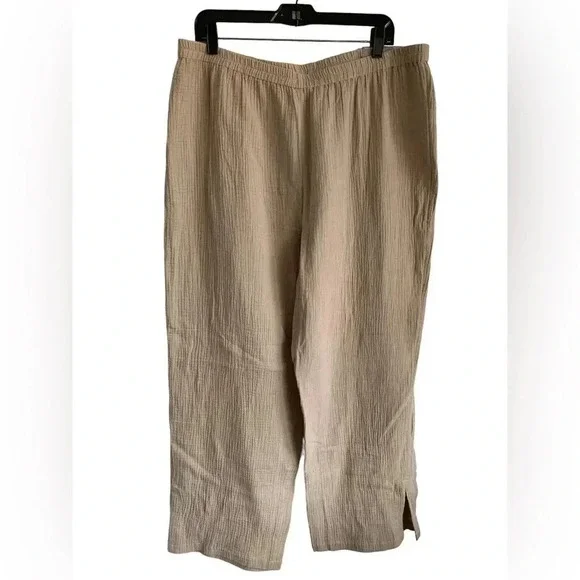 Soft Surroundings Gauze Wide Leg Pants - Picture 2 of 10